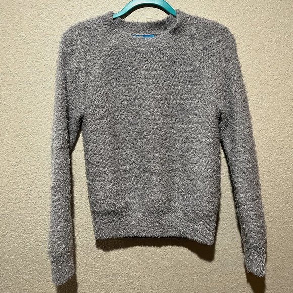 Fuzzy Grey Sweater - Picture 1 of 3